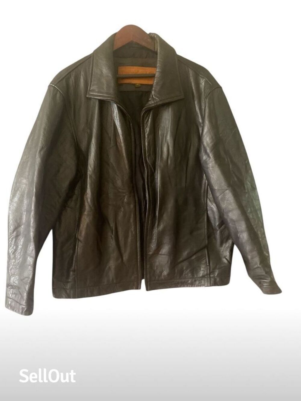 Timberland Men's Motorcycle Leather Jacket Multicolor Size M